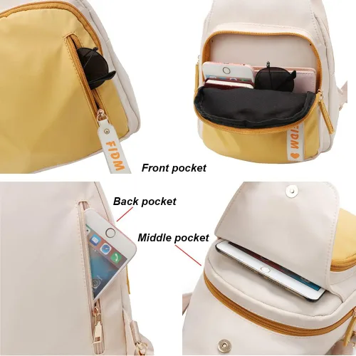 Miniatura 4 de zhongningyifeng Mochila pequeña para mujer, mini mochila de viaje de nailon, bolsa de hombro, bonita y ligera para mujer