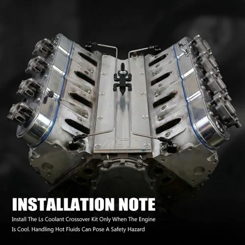 Miniatura 4 de LS - Kit de ventilación de vapor cruzado de refrigerante con tubo cruzado de refrigerante, kit completo de puerto de vapor LS compatible con motores