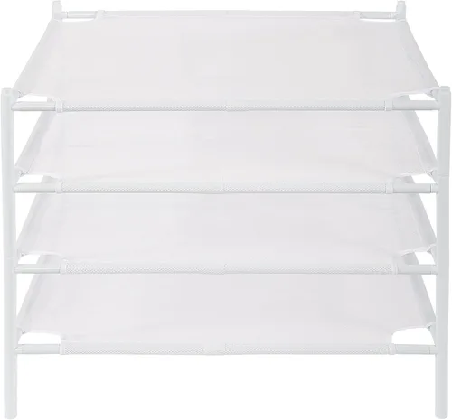 Miniatura 8 de STO STO Estante de secado de suéter, paquete de 2 estantes apilables de malla para secado de ropa, para suéteres, calcetines, juguetes, color blanco