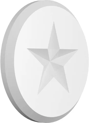 Miniatura 14 de Ekena Millwork ROSP040X040X075GRY07 - Roseta estándar de estrella Grayson con borde biselado, 4 pulgadas de ancho x 4 pulgadas de alto x 3/4