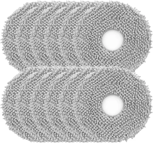 Miniatura 12 de Paquete de 4 almohadillas de trapeador de repuesto para aspiradora robot Roborock Q10 S5/Q10 S5+ – Paños de microfibra lavables a máquina