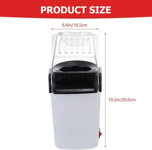 Miniatura 2 de PRETYZOOM Pequeña máquina de palomitas de maíz para uso doméstico, portátil, ligera, eléctrica, para cocina, dormitorio, oficina