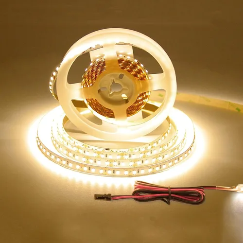 Miniatura 7 de VST Tira de luces LED de color blanco cálido, 120 LEDs/m, 1000 lm/M, 9.6 W/M, CRI 90+, cinta LED de 12 V 2835 cortable, conectable, tiras LED