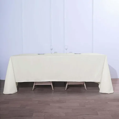 Miniatura 60 de Efavormart - 5 manteles rectangulares de poliéster blanco de 60 x 102 pulgadas, para banquetes, bodas, fiestas, restaurantes