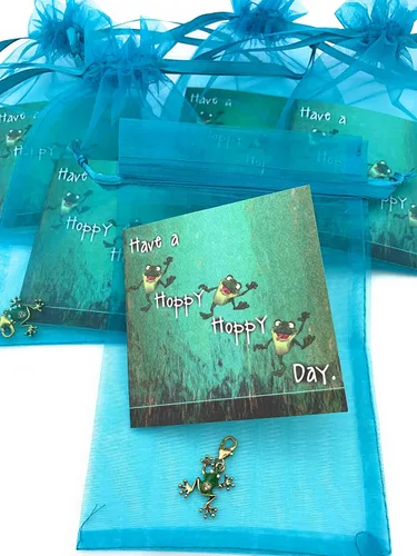 Miniatura 5 de Smiling Wisdom - 5 juegos de regalo a granel - Tarjetas de felicitación, bolsas y regalos de abalorios de rana - 15 piezas - Mujeres adolescentes