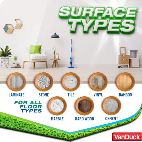 Miniatura 8 de VanDuck Almohadillas de limpieza de microfibra compatibles con trapeadores Bona de 18 pulgadas (paquete de 3) Almohadillas de limpieza de pisos
