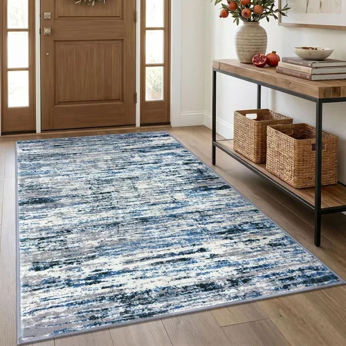 Miniatura 46 de Alfombra de pasillo moderna Lansny 2 x 6 pulgadas, alfombra de cocina lavable verde mostaza multicolor, alfombra antideslizante suave para pasillo