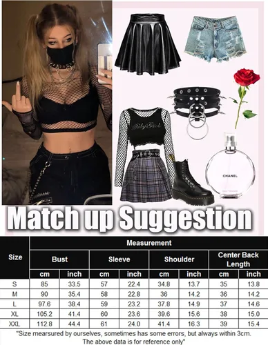Miniatura 6 de Avidlove Fishnet Top for Women Fishnet Crop Top Long Sleeve Fishnet Shirt Fishnet Long Sleeve Top