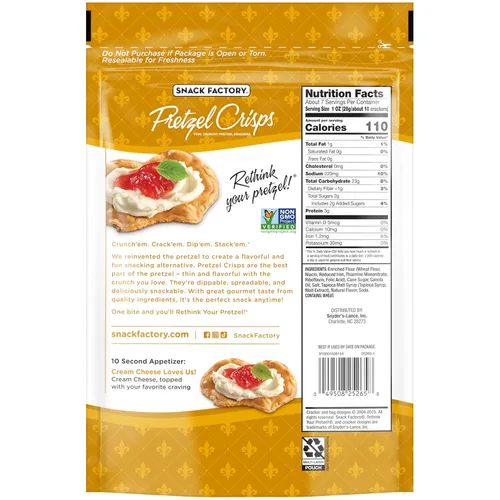 Miniatura 4 de Snack Factory Pretzel Crisps Galletas de pretzel de brioche, bolsa de 7.2 onzas