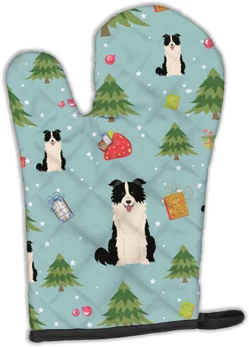 Miniatura 128 de Caroline's Treasures BB2732OVMT Dog House Collection Border Collie - Guante de horno grueso resistente al calor para sartenes calientes y horno