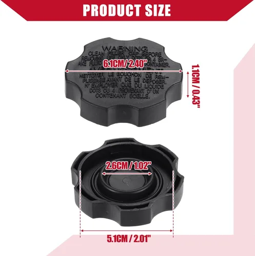 Miniatura 5 de NO.58531-07000 - Tapa de depósito para cilindro maestro de freno automático para Hyundai Accent 1999-2006, plástico duradero, 1 unidad, color negro
