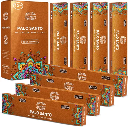 Miniatura 10 de Raajsee Varitas de incienso (6.35 oz), 100% puras orgánicas y naturales, enrolladas a mano, sin productos químicos, perfectas para aromaterapia