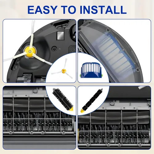 Miniatura 10 de Funmit Piezas de repuesto para aspiradoras Roomba 500 600 Series 595 585 564 690 692 694 Accesorios de Aspiradora - Incluye 6 filtros, 6 cepillos