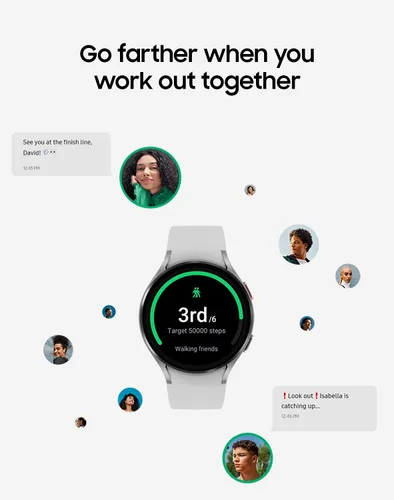 Miniatura 6 de SAMSUNG Galaxy Watch 4 Smartwatch de 44mm con Monitor Tracker de ECG para Salud, Fitness, Running, Ciclos de Sueño, GPS, Detección de Caídas