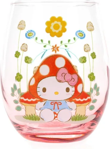 Miniatura 11 de Silver Buffalo Sanrio Hello Kitty You Had Me At Hello Glitter - Vaso de vino sin tallo para cócteles, capacidad para 20 onzas Hello Kitty Me Tuviste