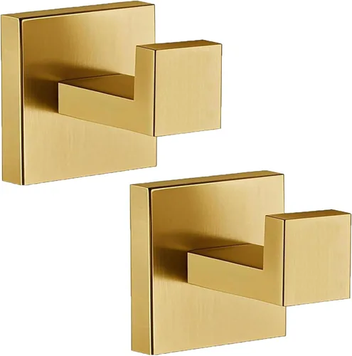 Miniatura 20 de Ganchos para toallas para baños, gancho negro mate para toallas de cocina y baño, gancho de acero inoxidable SUS304, ganchos resistentes para colgar