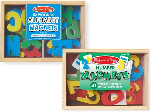 Imanes de madera del alfabeto Melissa & Doug, Multicolor/Ninguno
