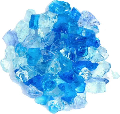 Miniatura 4 de Hiland RGLASS-AQ Vidrio para Hoguera en Aqua, Clasificación de Temperatura Extrema, Bueno para Propano o Gas Natural, 10 Libras, 10 lb (Paquete de 2)