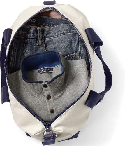 Miniatura 2 de Lands' End Bolsa de lona Weekender, NaturalTrue Navy, Bolsa de lona Weekender