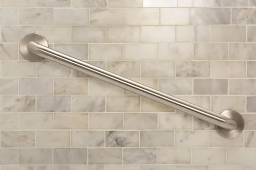 Miniatura 2 de Moen R8718D3GOWB - Barra de agarre para baño de 18 pulgadas con agarre de rizo, bronce del viejo mundo