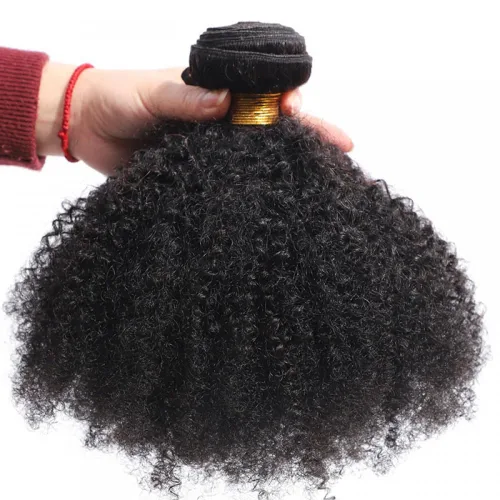 Miniatura 8 de Paquetes de Cabello Humano Rizado Afro Kinky Mongol Ombre de 12 14 16 Pulgadas T1B/30 Marrón 4B 4C Cabello Humano Virgen a Granel Afro Kinky