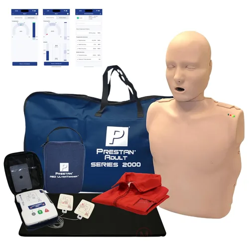PRESTAN Kit de entrenamiento de RCP con el maniquí de RCP serie 2000, adulto con retroalimentación avanzada, UltraTrainer, MCR Acc.
