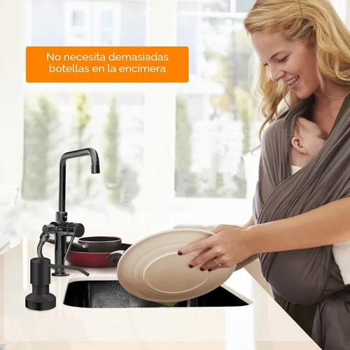 Miniatura 8 de Dispensador de jabón para fregadero de cocina, dispensador de jabón integrado para fregadero de encimera con kit de tubo de extensión de 47