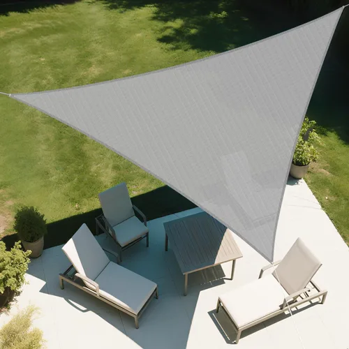 Miniatura 11 de SunnyRoyal Toldo parasol triangular de 8 x 8 x 8 pies con bloqueo UV, para patio, jardín, piscina (turquesa)