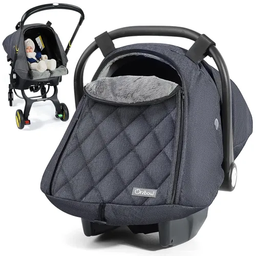 Miniatura 9 de Orzbow Funda de asiento de automóvil de invierno para bebé Funda de asiento de automóvil para bebé Toldo impermeable para asiento de coche