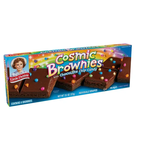 Miniatura 3 de Little Debbie, Cosmic Brownies - Cajas de 96 brownies envueltos individualmente, chocolate rico con revestimiento de caramelo, 1 unidad