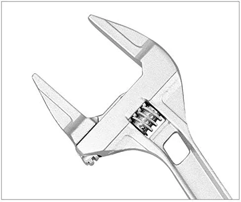 Miniatura 4 de Llave ajustable, llave de baño de apertura grande de 0.630-2.677 in de boca ancha, llave de aleación de aluminio, herramienta de mano de tuerca