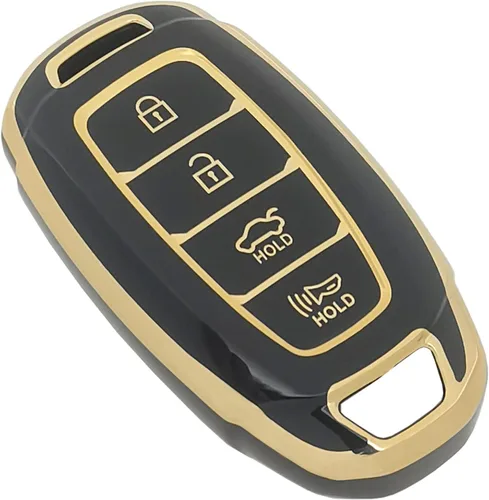 Funda para llavero Compatible con 2019 2020 2021 Hyundai Kona Santa Fe Elantra GT Veloster Accent Venue Soporte remoto inteligente Protector de piel