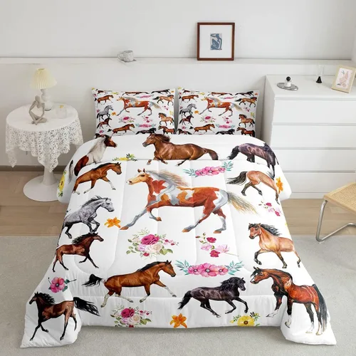 Miniatura 33 de Juego de ropa de cama de vaca de las tierras altas, edredón de ganado de las tierras altas, juego de edredón rosa floral de vaca occidental, juego