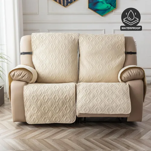 Miniatura 7 de Genina - Funda impermeable para sillón reclinable de dos plazas, funda antideslizante para sofá, funda para sofá reclinable de 2 plazas, funda