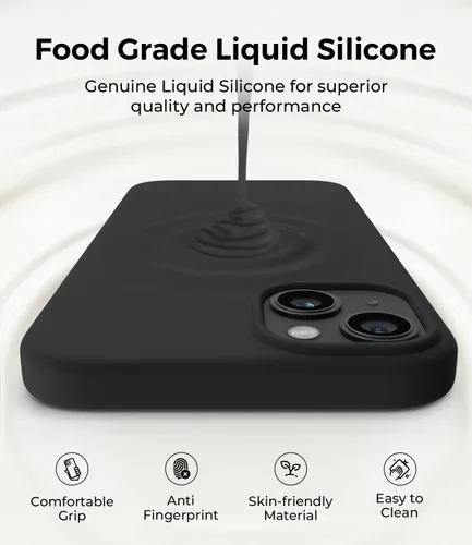 Miniatura 5 de AOTESIER Funda compatible con iPhone 14 Plus, cuerpo completo silicona de grado alimenticio resistente al desgaste, protección anticaídas con forro