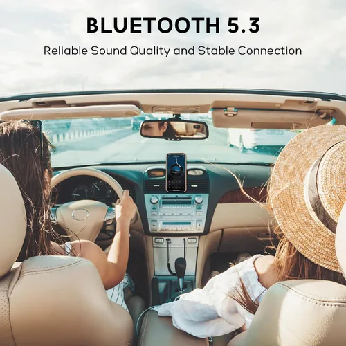 Miniatura 6 de Meliya Adaptador auxiliar a Bluetooth 5.3 para automóvil, USB 2.0 a 0.138 in Bluetooth receptor Jack Kit con micrófono incorporado entrada auxiliar