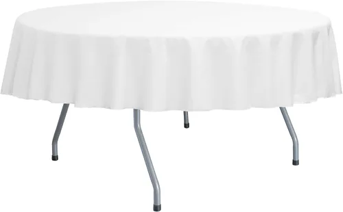 Miniatura 37 de Ultimate Textile Poly-Cotton Twill 60-Inch Round Tablecloth - Fits Tables Smaller Than 60-Inches in Diameter, Navy Blue