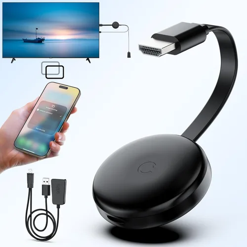 Miniatura 9 de Adaptador de pantalla HDMI inalámbrico 4K, dongle inalámbrico HDMI 5G, adaptador de pantalla de espejo, transmisión de video/audio