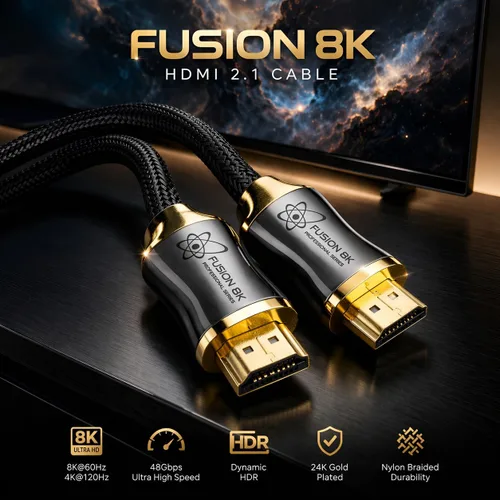 Miniatura 3 de Fusion8K Cable certificado HDMI 2.1 soporta 10K 8K @60Hz y 4K @120Hz Compatible con todos los televisores, BluRay, Xbox Series X, PS5 (3 pies)