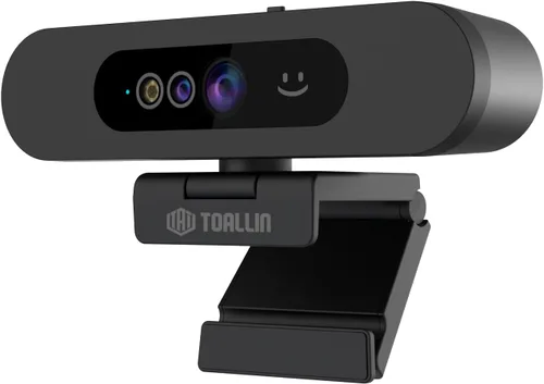 TOALLIN Cámara web 1080P para Windows Hello Face Login, reconocimiento facial IR, cámara web compatible con Windows Hello con micrófono, cámara de