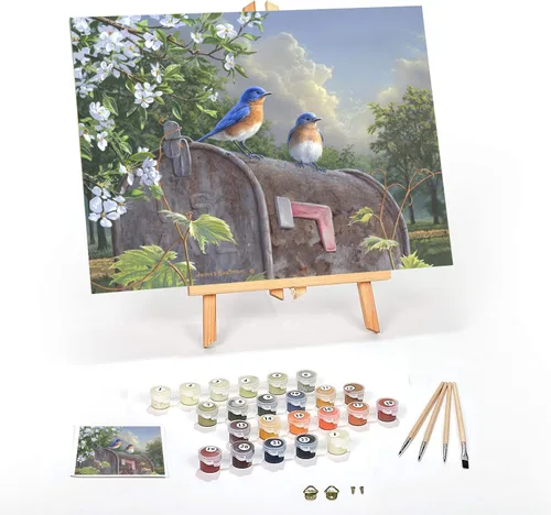 Miniatura 16 de Ledgebay Kit de Pintura por Números DIY para Adultos con Lienzo Enmarcado, de Principiante a Avanzado, los Kits Incluyen Juego de Pintura Acrílica