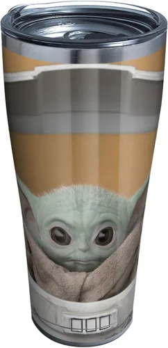 Miniatura 13 de Tervis Star Wars - Vaso aislado de doble pared The Mandalorian Child Stare hecho en Estados Unidos mantiene las bebidas frías y calientes, 16 onzas
