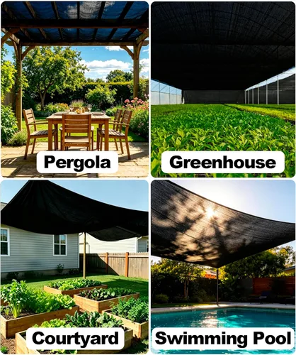 Miniatura 8 de e.share Tela de sombra negra 90% resistente para jardín - 3 pies x 6 pies, malla de sombra para patio exterior con ojales, para cubiertas