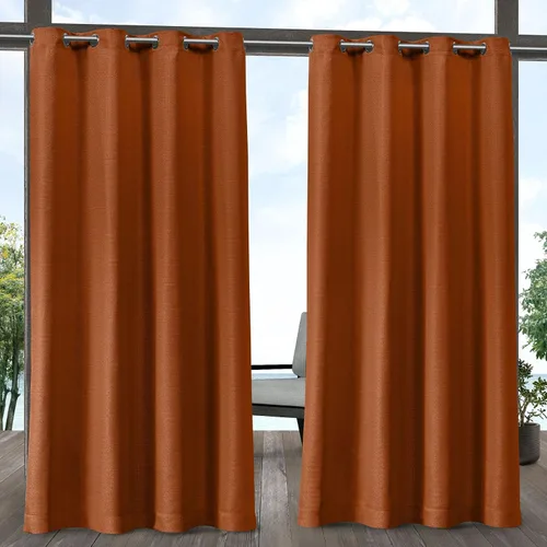 Miniatura 12 de Exclusive Home Aztec - Par de paneles de cortinas para interiores y exteriores con ojales, 54x96 pulgadas, Azure