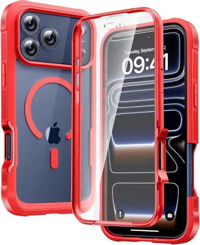 Miniatura 33 de Diaclara - Funda compatible con iPhone 11, carcasa resistente de cuerpo completo con protector de pantalla integrado sensible al tacto y Transparente