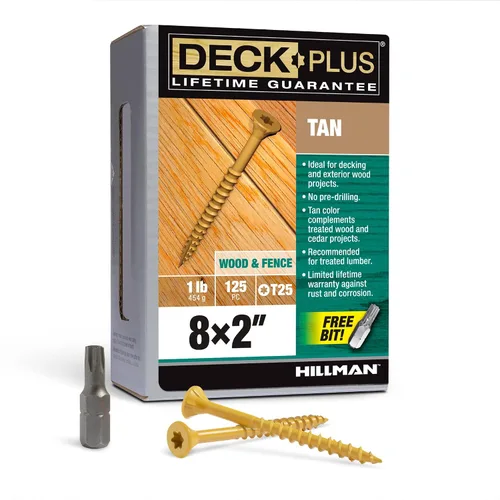 Miniatura 24 de Deck Plus Tornillos para Madera Exterior y Cercas con Revestimiento Epoxi de 2-1/2 Pulgadas #10 x 2-1/2" Torx/Star Drive Incluido Rosca Gruesa, Verde