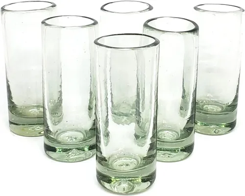 Miniatura 15 de Clear Blown - Juego de 6 vasos de 10 onzas, cristalería mexicana hecha a mano, vidrio reciclado, sin plomo ni toxinas (mezclador)