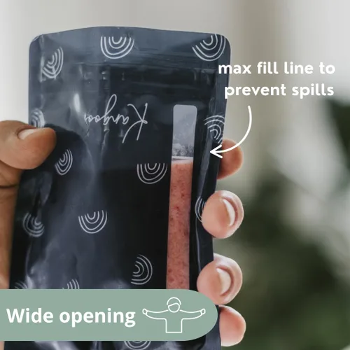 Miniatura 7 de Bolsas reutilizables para alimentos para bebés – Bolsas de almacenamiento para niños pequeños y niños – Puré de manzana, batidos, yogur, puré