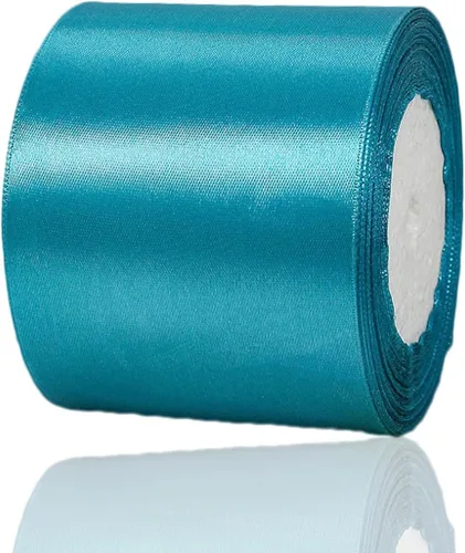 Miniatura 208 de Cinta azul de 1-1/2 pulgadas x 25 yardas, cinta de seda de satén azul real para envolver regalos, fabricación de lazos para el cabello, ramos
