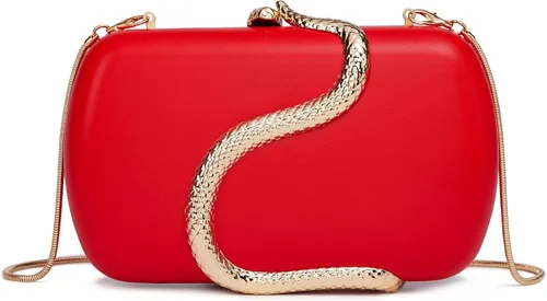 Miniatura 11 de Bolso de mano de piel sintética desmontable con cadena cruzada, bolso de noche, bolso de mano para mujer, formal, boda, fiesta, baile de graduación